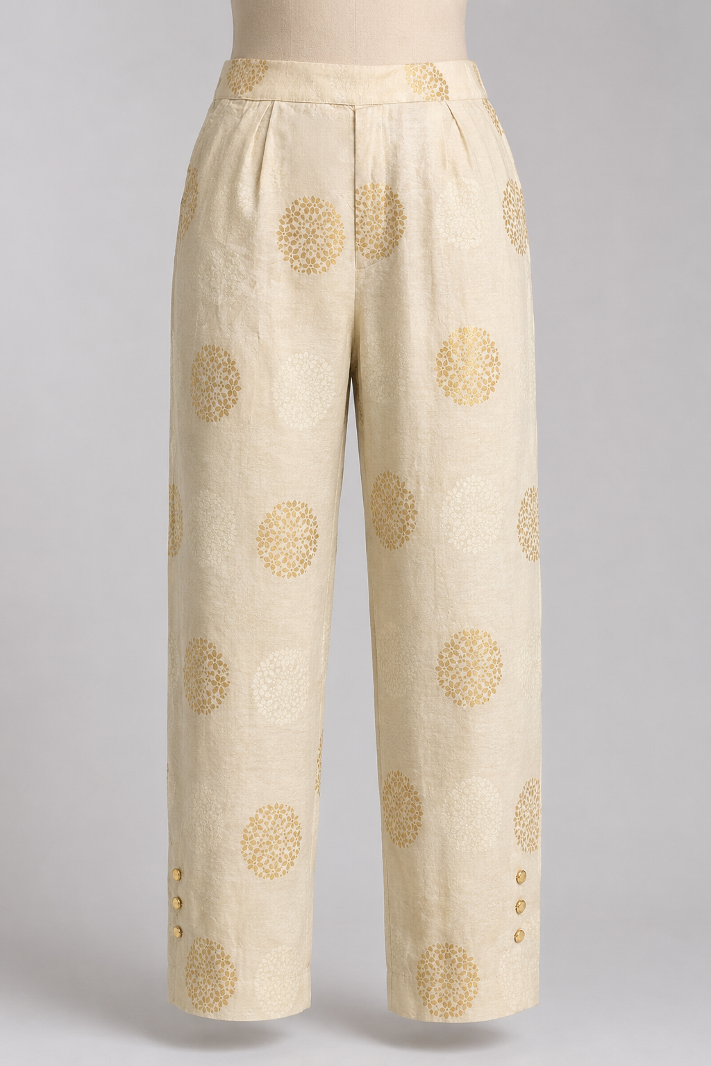 Champagne Gold Dot Print pants